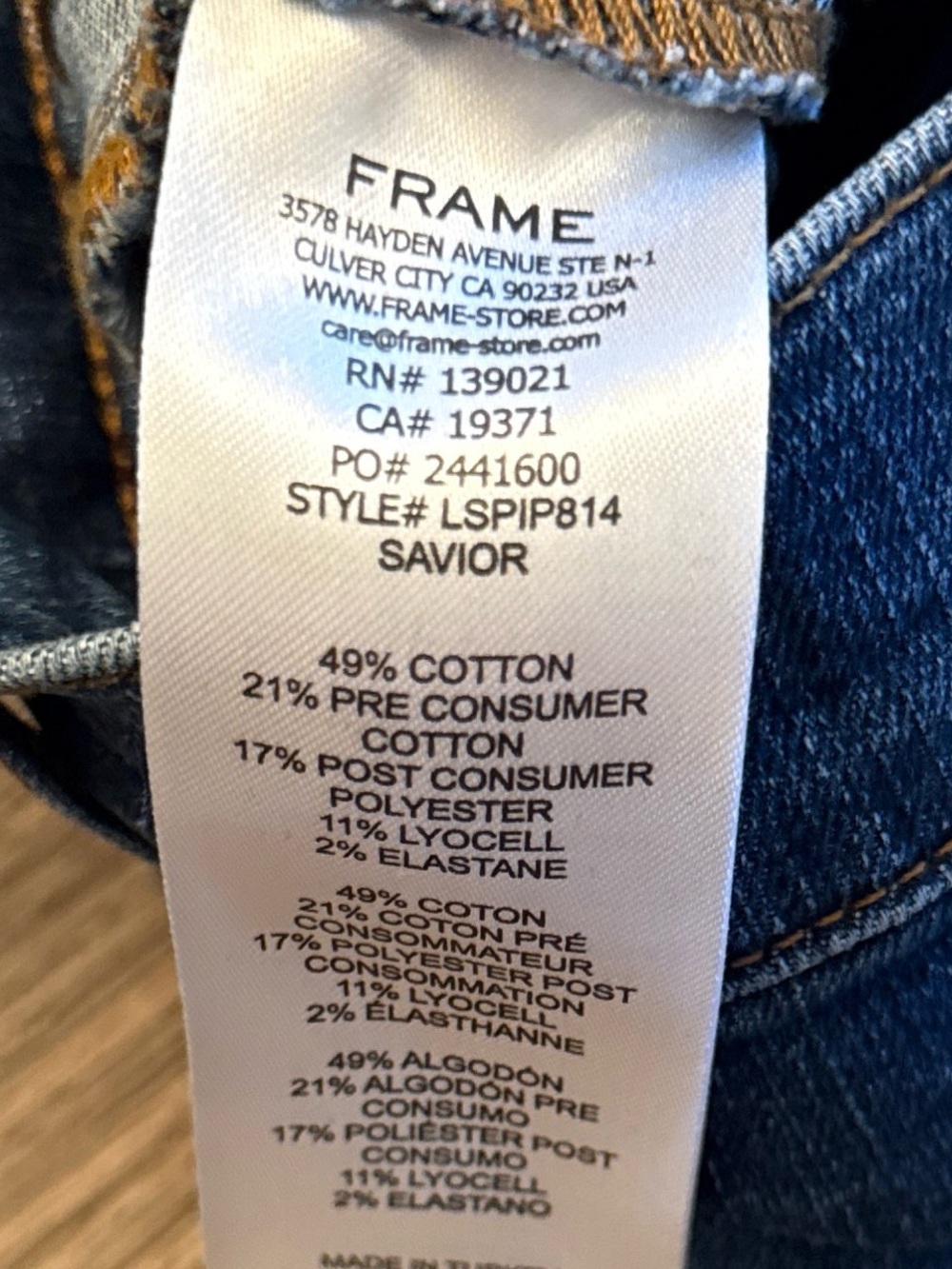 Frame denim le slim palazzo savior High-waisted wide-leg blue jeans. $298 MSRP. - Picture 4 of 6